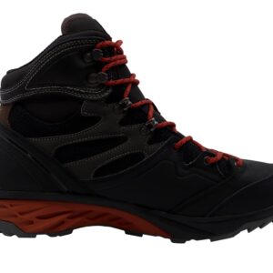 HI-TEC Men's Wild-Fire Gamekeeper Wp Chocolate/Black/Picante Mid-Top Hiking Boot - 9 M