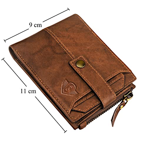 Spiffy® Brown Genuine Leather Wallet For Men | Men's Wallet | RFID Men Wallet | Leather Wallet Men