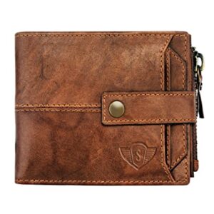 Spiffy® Brown Genuine Leather Wallet For Men | Men's Wallet | RFID Men Wallet | Leather Wallet Men