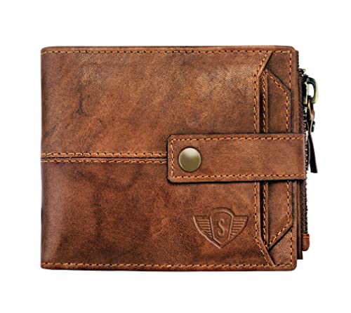 Spiffy® Brown Genuine Leather Wallet For Men | Men's Wallet | RFID Men Wallet | Leather Wallet Men