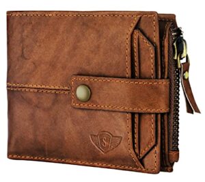 spiffy® brown genuine leather wallet for men | men's wallet | rfid men wallet | leather wallet men