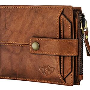 Spiffy® Brown Genuine Leather Wallet For Men | Men's Wallet | RFID Men Wallet | Leather Wallet Men