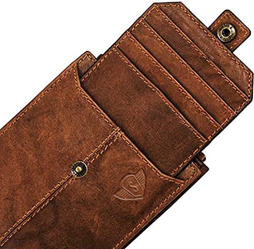 Spiffy® Brown Genuine Leather Wallet For Men | Men's Wallet | RFID Men Wallet | Leather Wallet Men