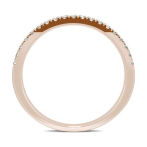 14K Rose Gold Moissanite by Charles & Colvard 1.5mm Round Wedding Band-size 9 0.29cttw DEW