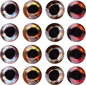 fishing lure eyes, 3d/4d/5d fly tying eyes lifelike artificial realistic epoxy fishing eye for fishing lure making kit holographic fishing accessories for fishing baits diy