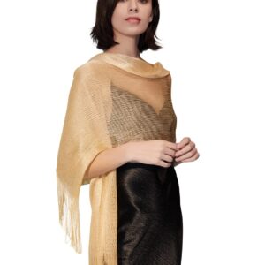 MissShorthair Sparkly Shawls and Wraps for Evening Dresses,Shawl Wraps for Women Wedding Party with Buckle