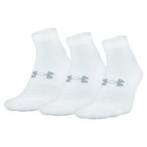 Under Armour Adult Athletic Low Cut Socks, 3-Pairs , White , Large