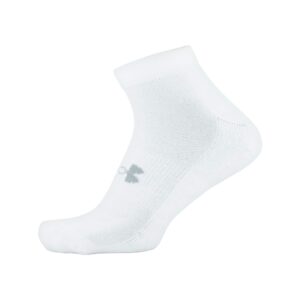 Under Armour Adult Athletic Low Cut Socks, 3-Pairs , White , Large