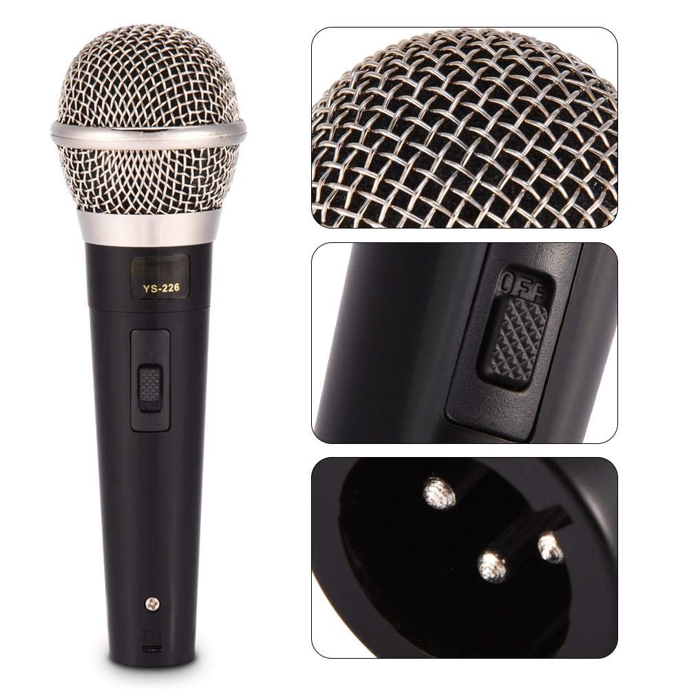 Serounder Wired Dynamic Microphone, Professional Handheld Wired Omni-Directional Microphone Clear Voice for Karaoke Vocal Music Performance