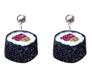 cutiejewelry womens sushi japanese cute novelty unique statement dangle earrings (sushi)