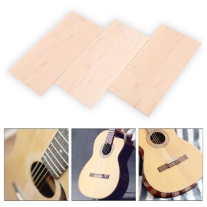 Guitar Veneer, 3Pcs Maple Wood Guitar Head Veneer Shell Sheet Headplate Replacement