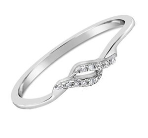 white gold cute diamond ring_o