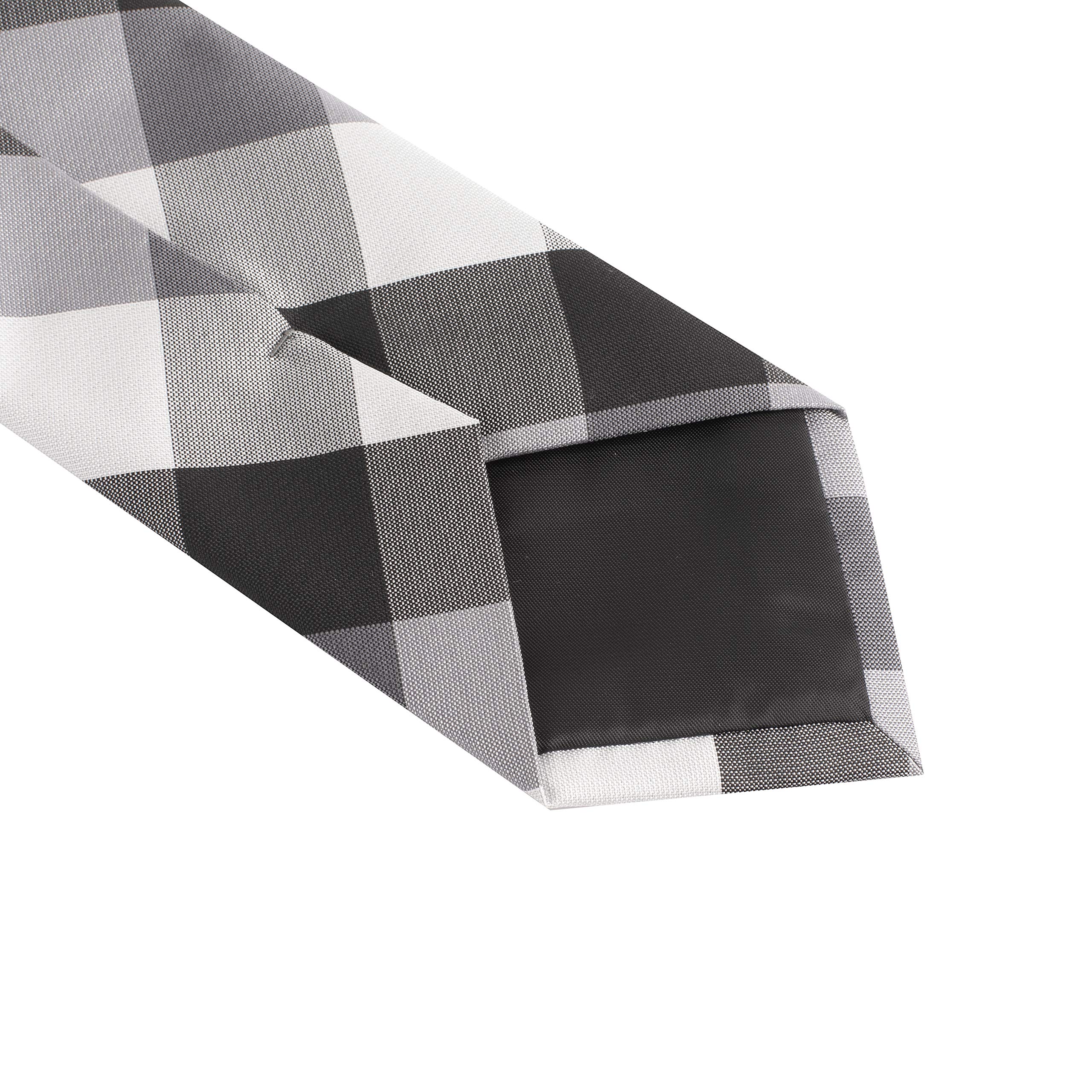 Amazon Essentials Men's Plaid Necktie, Black, One Size