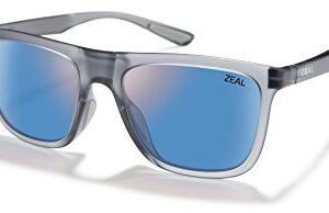 Zeal Optics Boone | Plant-Based Polarized Sunglasses for Men & Women- Matte Smoke/Polarized Horizon Blue Lens