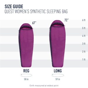 Sea to Summit Quest Women’s Synthetic Sleeping Bag, 30-Degree, Regular