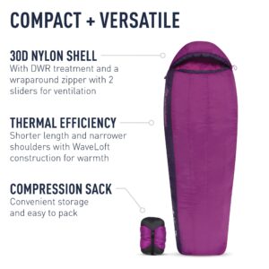 Sea to Summit Quest Women’s Synthetic Sleeping Bag, 30-Degree, Regular