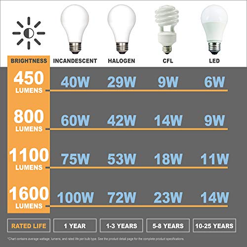 Asencia AN-03676 60 Watt Equivalent B11 All Glass Vintage Filament Dimmable LED Light Bulb, E12 Candelabra Base, 6-Pack, 6 Pack, Daylight (5000K)