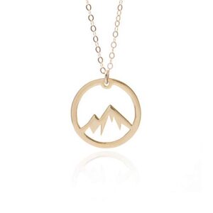 sincerely silver mountain necklace - the original circle mountain necklace (gold tone)