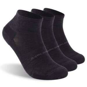 Ankle Athletic Socks, ZEALWOOD Merino Wool No Show Running Socks for Men Women Mens Ankle Wool Socks For Women Hiking Socks Men Moisture Wicking Summer Low Cut Wool Socks Tennis Golf Cycling Socks