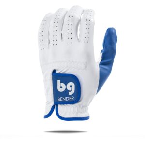 bg bender golf glove | wear on left | (blue, mens medium)