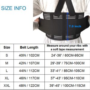 Solmyr Rib and Chest Support Brace, Broken Rib Brace, Breathable Rib Belt for Sore or Bruised Ribs Support, Sternum Injuries, Dislocated Ribs Protection, Pulled Muscle Pain (S)