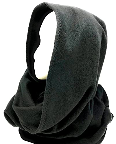 Hooded Scarf, plush fleece. 10 colors to choose from! Super warm hood with generous fabric allowance to wrap around the neck for warmth.