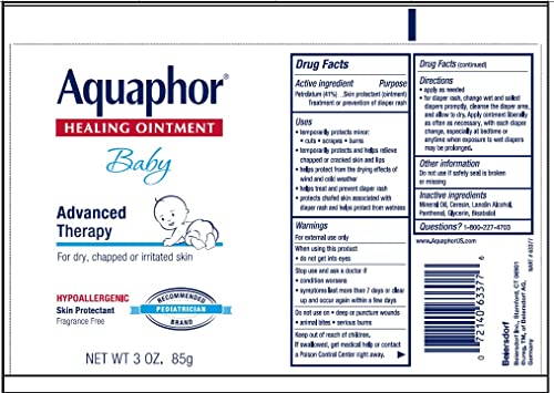 Aquaphor Baby Skin Care Gift Set with Aquaphor Baby Wash and Shampoo, Aquaphor Baby Healing Ointment, Aquaphor Diaper Rash Cream, and WaterWipes, 4 Pieces