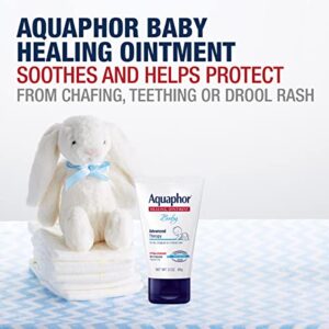 Aquaphor Baby Skin Care Gift Set with Aquaphor Baby Wash and Shampoo, Aquaphor Baby Healing Ointment, Aquaphor Diaper Rash Cream, and WaterWipes, 4 Pieces