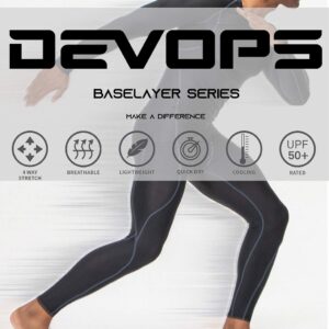 DEVOPS 3 Pack Men's Muscle Dry Fit Compression Tank Top (Large, White/White/White)