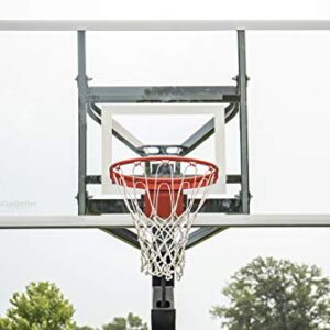 Goalsetter All-American In Ground Adjustable Basketball System with 60-Inch Glass Backboard and Single Static Rim, Black (SS45560G1)