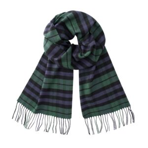 CALVIN & OLIVIA Cashmere Feel Scarf Soft Winter Soft Tartan Plaid Fashion Scottish Check Multi-Color Gift for Men Women Amazon Forest Green