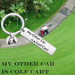 TGBJE Golf Lover Gift My Other Car Is A Golf Cart Keychain Gift For Golfers Golf Cart Keychain (Golf Cart)