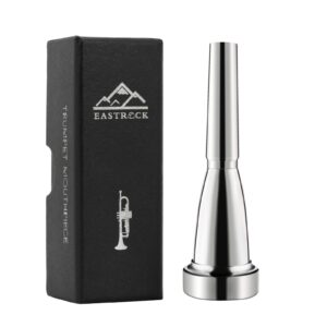 eastrock trumpet mouthpiece 3c silver plated bullet shape vaccum package