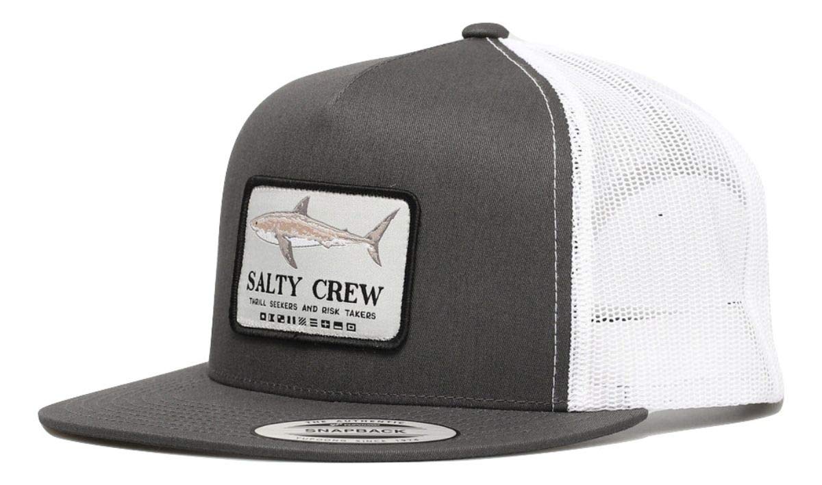 Salty Crew Farallon Retro Trucker Hat CharcoalWhite OS - Baseball Hat Unisex Adjustable for Adults Premium Cotton Hat Outdoor Sports for Men and Women