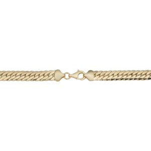 Kooljewelry 14k Yellow Gold Graduated Cuban Link Necklace (17.5 inch)