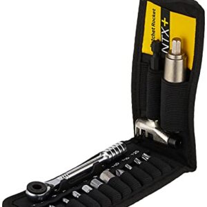 Topeak Ratchet Rocket Lite NTX+, Ratchet Tool and bits, w/ 2-6 Nm Adjustable TorqBit and Chain Tool Head, 19 Function Bike Tool