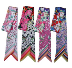 uainhrt 4pcs polychrome small flower bag handbag handle ribbon scarf hair head band neck scarf neckerchief scarf fashion gifts