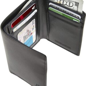 Access Denied Vegan Leather Trifold Wallets For Men - Cruelty Free Non Leather Mens Wallet With ID Window Holiday Gifts For Men