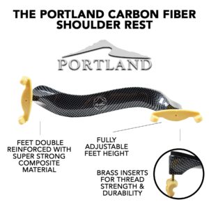 Portland Carbon Fiber Design Violin Shoulder Rest (3/4-4/4)