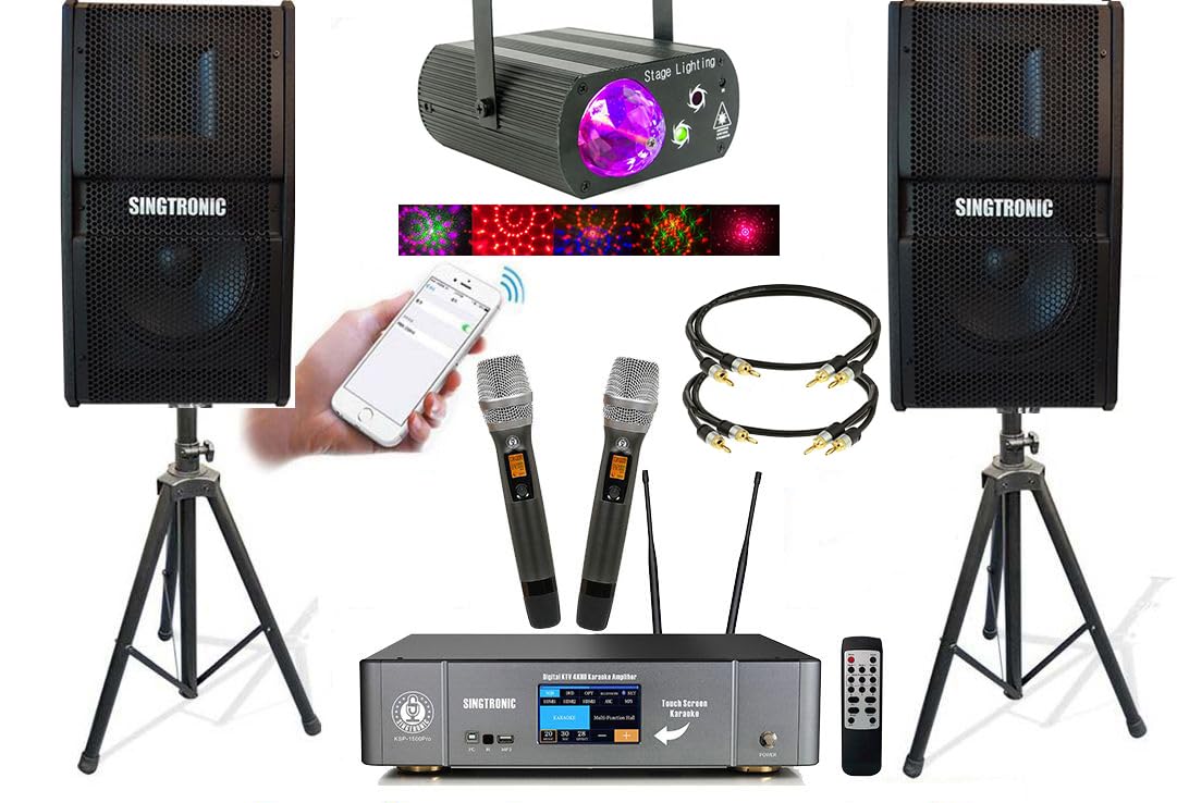 SINGTRONIC Complete Professional 3000W Digital Karaoke System W/HDMI, WiFi, Bluetooth, USB Recording Free Unlimited Songs