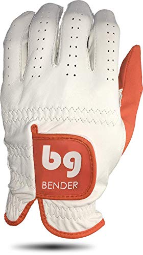 BG Bender Golf Glove | Wear On Left | (Orange, Mens XL)