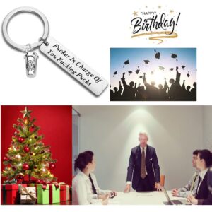 Gzrlyf Boss Keychain Fucker In Charge Of You Fucking Fucks Funny Boss Gifts (Funny Boss Keychain)