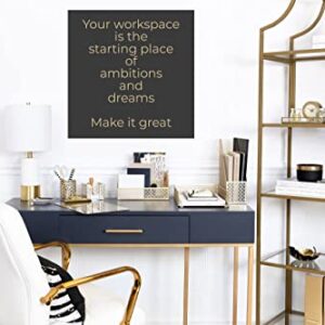 Gold Desk Accessories for Women Office 6 Piece Gold Desk Set Gold Office Organizer - Office Supplies Gold - Office Organization Set - Desk Organizer for Women Gold Desk Sets and Accessories for Women