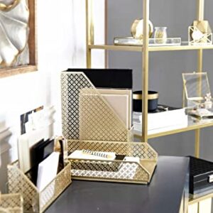 Gold Desk Accessories for Women Office 6 Piece Gold Desk Set Gold Office Organizer - Office Supplies Gold - Office Organization Set - Desk Organizer for Women Gold Desk Sets and Accessories for Women