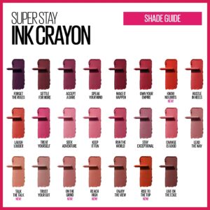 Maybelline SuperStay Ink Crayon Matte Longwear Lipstick With Built-in Sharpener, Forget The Rules, 0.04 Ounce