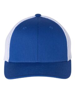 richardson fitted trucker with r-flex l/xl royal/ white