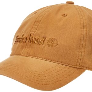 Timberland Men's Cotton Canvas Baseball Cap, Wheat/Flat Logo, One Size