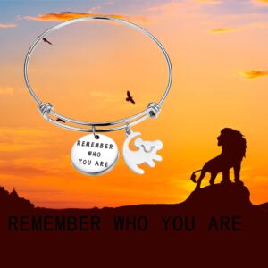 TGBJE Remember Who You Are Bracelet Inspired Bangle Lion King Gift for Friend (Lion King bangle)