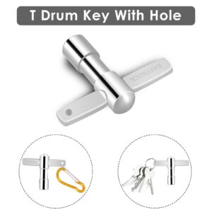 EastRock Drum Keys 3-Pack Drum Tuning Key with Continuous Standard Motion Speed key,Universal Drum Key Tuner (Chrome-Plated Steel)