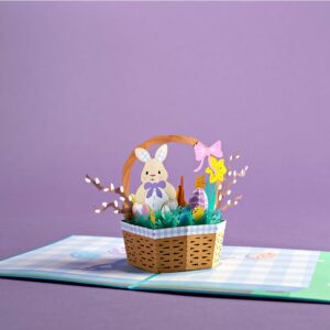 Lovepop Easter Basket Pop Up Card - 3D Card, Religious Easter Cards, Easter Bunny Card , Pop Up Greeting Cards